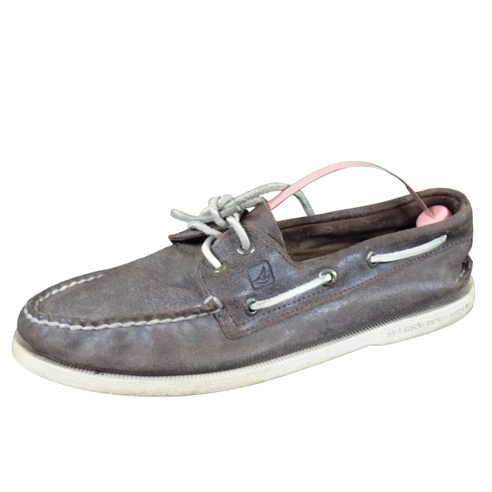 Sperry Authentic Original 2-Eye Men Casual Boat Shoe Sz 7 Nautical Brown Leather